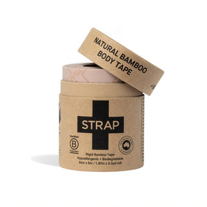 STRAP Rigid Natural Bamboo Body Tape (5cmx5m Roll) HYPOALLERGENIC BAMBOO FIBRE TAPE