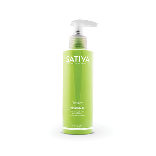 Sativa Revive Hemp Body Oil 125mL (VEGAN, ORGANIC, TOXIN-FREE)