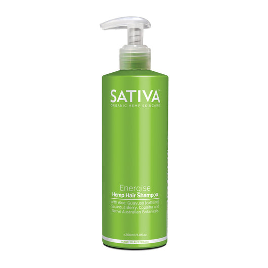 Sativa Energise Hemp Shampoo 200mL (VEGAN, ORGANIC, TOXIN-FREE) - The Healthy Household
