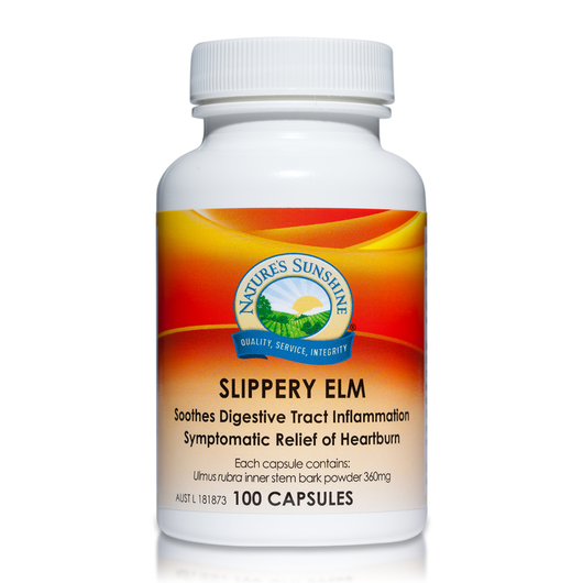 Nature's Sunshine Slippery Elm 360mg (100 Capsules) GUT LINING SUPPORT - The Healthy Household