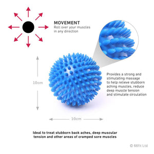 66Fit 10cm Spiky Massage Ball for Muscular Therapy (SOFT) *LAST ONE*