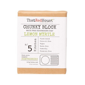 That Red House Chunky Block Dishwashing Soap Lemon Myrtle 140g