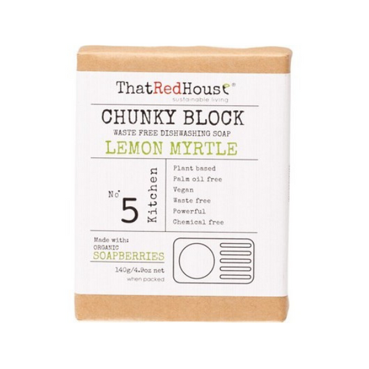 That Red House Chunky Block Dishwashing Soap Lemon Myrtle 140g