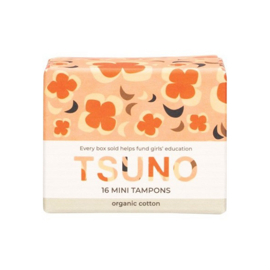 TSUNO 100% Organic Cotton Tampons 16-Pack (Mini)