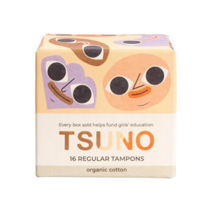 TSUNO 100% Organic Cotton Tampons 16-Pack (Regular)