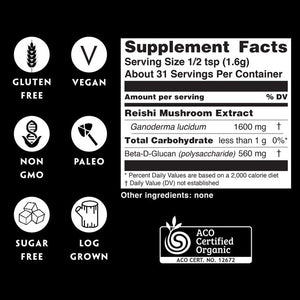 ***50% OFF EXP 18/1/24 LAST ONE***Teelixir Organic Reishi Mushroom (Calm/Mind Relaxation) 50g