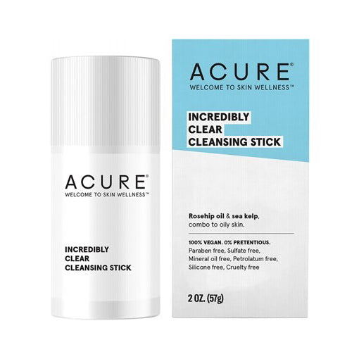 Acure Incredibly Clear Cleansing Stick 57mL (VEGAN, PHALATE-FREE) *LAST ONES*