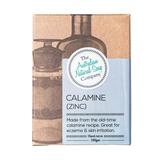 The Australian Natural Soap Co. Calamine + Zinc Soap (Unscented, Sensitive Skin) 100g - The Healthy Household